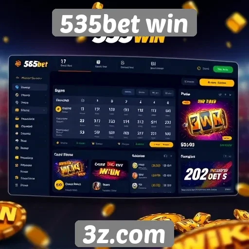 Interface do usuário da plataforma 535bet win